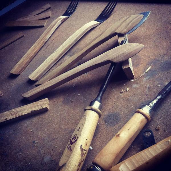 AlcyoneDesign's tweet image. Préparation pour la @ParisDesignWeek Partie 4 : Couverts "Photosynthesis" ( facebook.com/alcyonedesign/… )