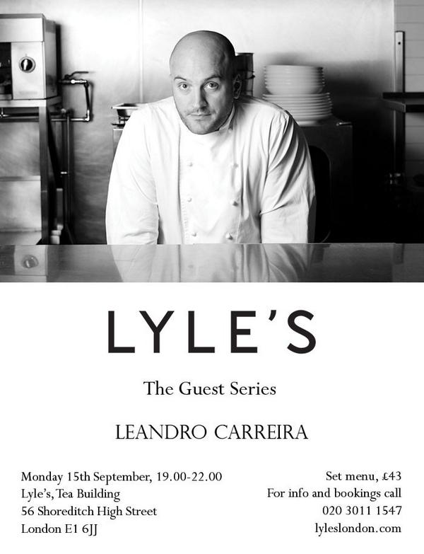 LylesLondon's tweet photo. We're now taking bookings for The Guest Series with @leocarreiraa on September 15th - call us on 020 3011 1547 http://t.co/zqzOEJCF2Y