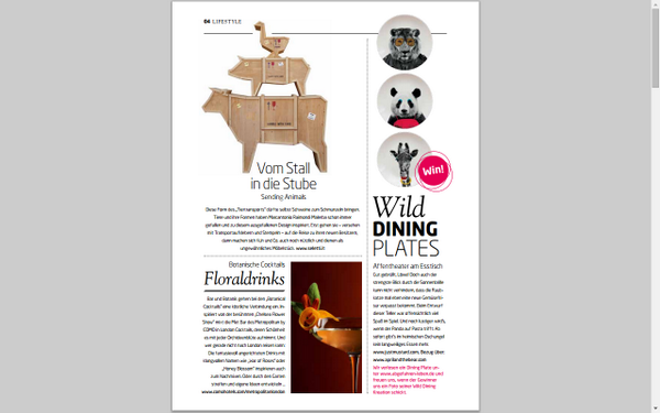 aprilandthebear's tweet photo. They like us in Germany! Danke Schon #abgefahrenmagazine #animalplates
#press #danke http://t.co/JJRrpLcCfF