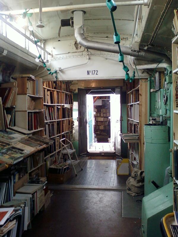 Foyles's tweet photo. RT @sarasheridan: This bookshop in an old train looks gorgeous https://t.co/GjOVtKB3bV found via @Lit_books