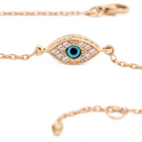 May_Accessories's tweet image. #gold #evil #eye #bracelet #14kgold