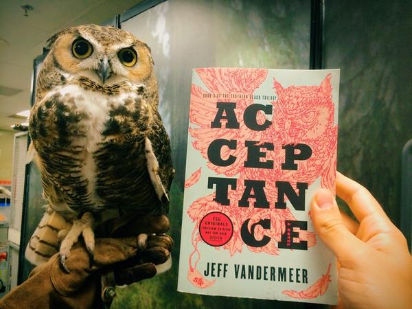 Even the @AcadNatSci owls love the @southernreach trilogy by @jeffvandermeer! @fsgbooks #Acceptance