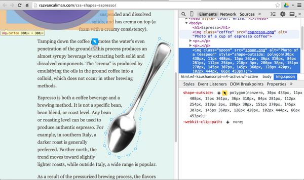 Try out the CSS Shapes Editor for DevTools: chrome.google.com/webstore/detai… with razvancaliman.com/css-shapes-esp… by <a href="/razvancaliman/">Razvan Caliman</a>