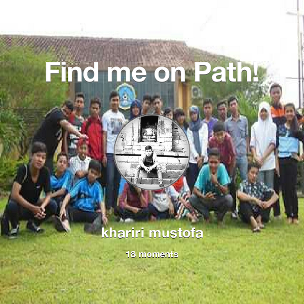 menjeb's tweet photo. Find me on #Path now! Go to: http://t.co/AE1dp1oJh9! #thepersonalnetwork http://t.co/bqDIJDiBl9