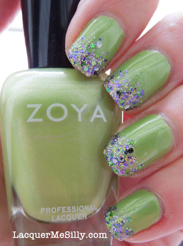 b_beaute's tweet photo. beautiful nails green http://t.co/FTBmmvGp61