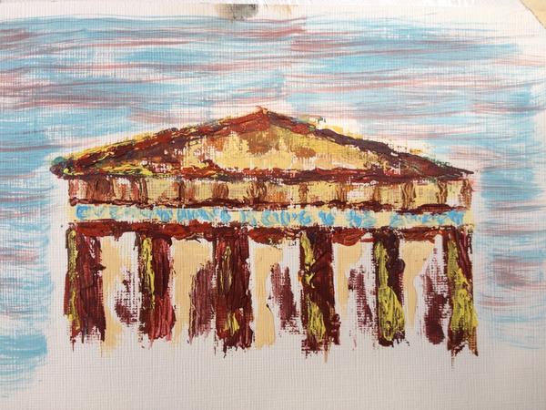 Everything is going to be allright, acrylic with palette knife #paintseptember #thedailysketch