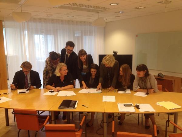 AndersAhnlid's tweet photo. Our new team preparing for the autumn semester's first regular COREPER II meeting. Important work on #Ukraine ahead. http://t.co/3WxOHvETBK