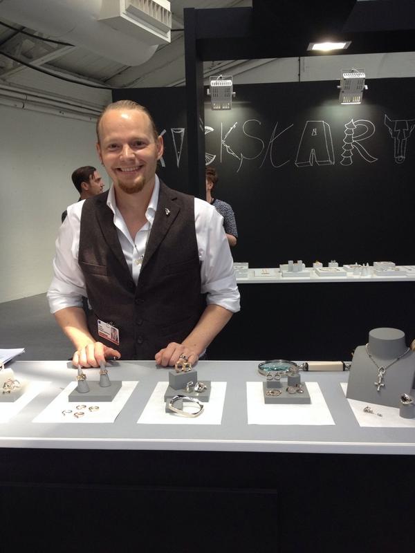 SoJ_BCU's tweet photo. Lovely to see @KEFineJewellery on #kickstarter @jewellerylondon, a #BAGraduate of ours, winning awards this weekend! http://t.co/KFAHfKWgRW