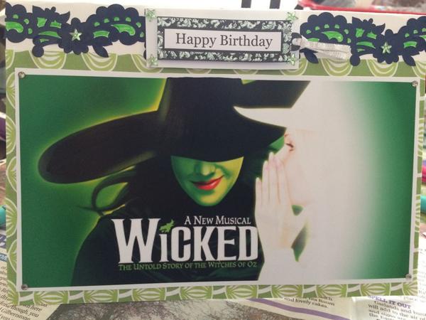 jorumofjoy's tweet photo. Wicked birthday card for my niece - a huge fan! #Wicked #handmade #papercraft #birthdaycard http://t.co/lFSPGauCjC