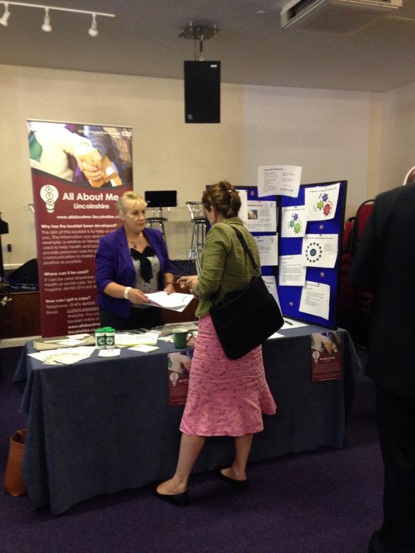 @pmjp97 <a href="/boroshaz/">#hellomynameisSharon</a> @nhsejlew <a href="/pmountainmbe/">Pauline Mountain MBE</a> promoting All About Me at @SWLCCGs AGM