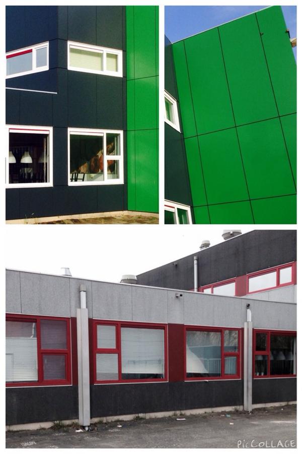 Restyling basisschool, renovatiefolies van FrontShield de oplossing om kozijnen en panelen duurzaam af te werken !!