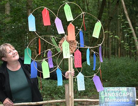 Memory tree set up at mindSCAPE site <a href="/wyevalleyaonb/">mindSCAPE</a>  Forest of Dean today. People can hang their memories on our tree