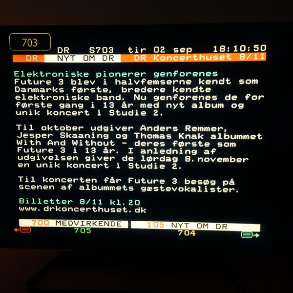 systemfuture3's tweet image. 8/11/2014 = Future 3 at DR Koncerthuset