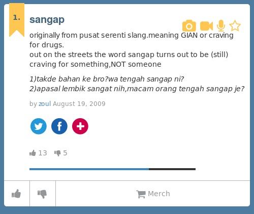 Sangap meaning