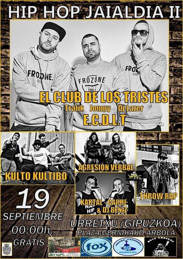 NiNaizHipHop's tweet photo. @SoyTrafik @DjLazerDogma @jompy_minimos @kultokultibo @NiNaizHipHop El viernes 19 de septiembre en Fiestas de Urretxu http://t.co/gPclFOtC1H