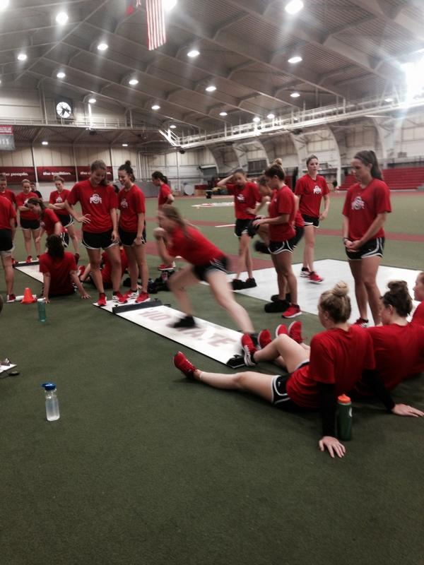 OhioStateWHKY's tweet photo. Final day of testing in the books, on to preseason! #slideboards #pushuphold #gobucks http://t.co/I4F0Ij305y