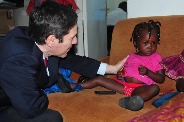 Humbled to visit w/ Sierra Leone’s youngest #Ebola survivor, 21 month old Isata. She’s a fighter, lost both parents.
