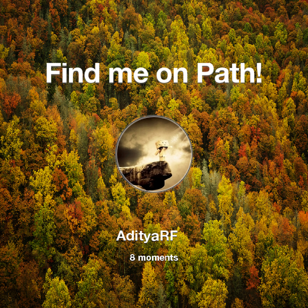 RahmatAdityaa's tweet photo. Find me on #Path now! Go to: http://t.co/4jxZQ9JqN4! #thepersonalnetwork http://t.co/uPT62qKrnF