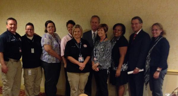 LouMetroES's tweet image. Thanks @louisvillemayor for speaking today at the KY Emergency Services  Conference! #kesc