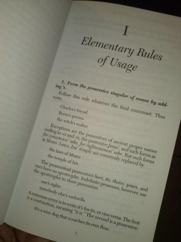 royoleon's tweet image. Buena guía para quienes escriban en inglés. #TheElementsOfStyle #StrunkAndWhite #GoodEnglish