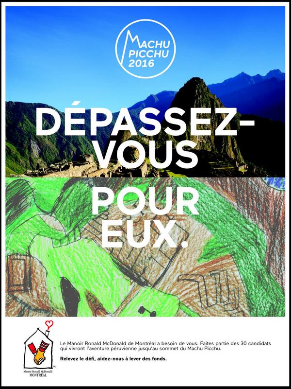 <a href="/ManoirMontreal/">MRM de Montréal</a> recherche 30 personnes voulant relever le défi d'une vie pour une bonne cause! #machupicchu #perou