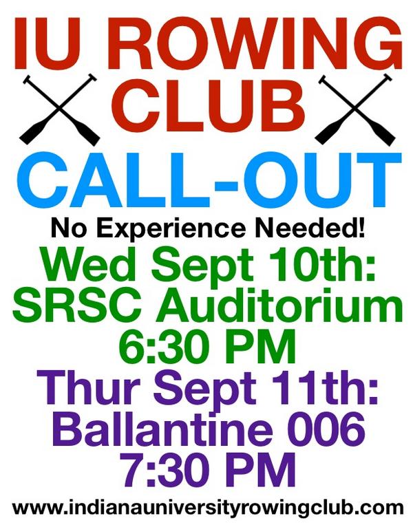 Rowing Club call-out meetings are just around the corner! No experience needed! Dates and locations below: