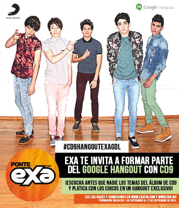 CD9's tweet photo. ¡Escucha antes que nadie los temas de nuestro álbum y platica con nosotros! http://t.co/j1c3I9UeDQ #CD9HangoutEXAGDL http://t.co/cxGsy1vFxt