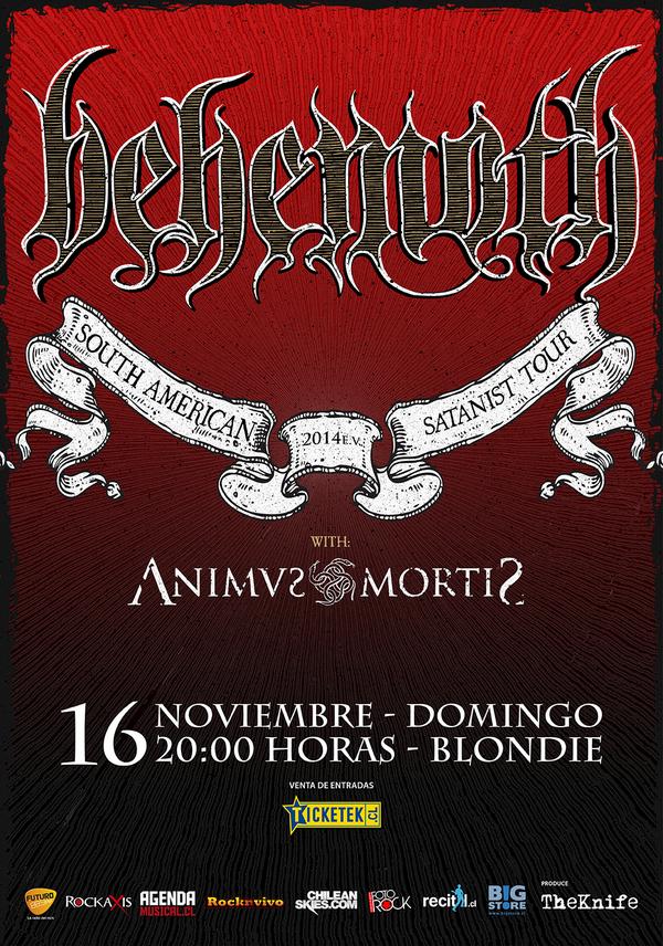 "16 de noviembre: BEHEMOTH en Chile" via <a href="/thepichangas/">The Pichangas</a> bit.ly/1CmLQMu RT <a href="/rocknvivo/">rock n' vivo</a> <a href="/chileanskies/">ChileanSkies.com</a>