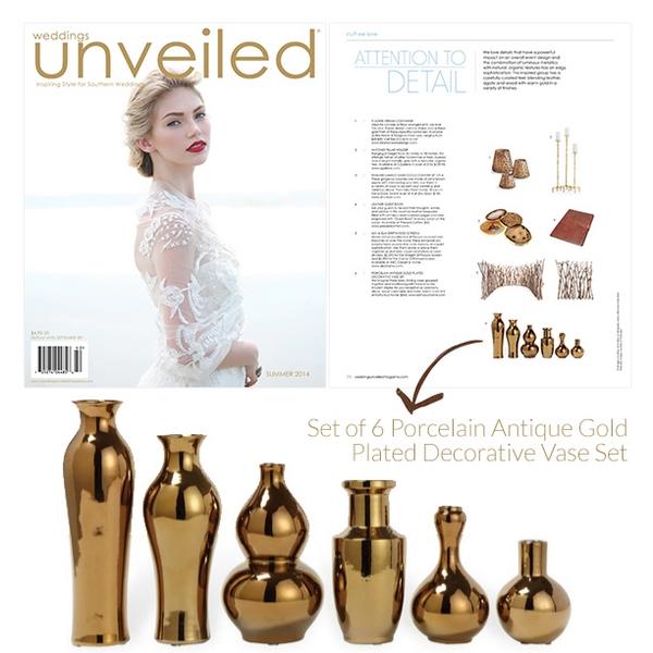 Sweet! Our Antique Gold Vase Set featured in this month's @WUeditor. Get the look here: bit.ly/W7wgTE