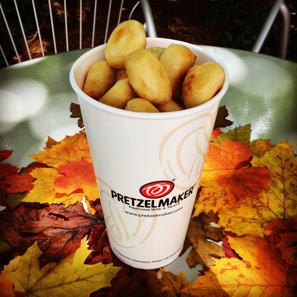 Pretzelmaker's tweet image. RT if you’ll be celebrating the #firstdayofall with Pretzel Bites!