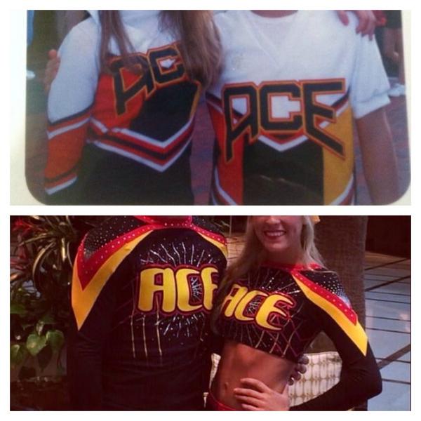 discoverCHEER's tweet photo. #TransformationTuesday ACE All Stars! ❤️💛 http://t.co/KAANHehoAR