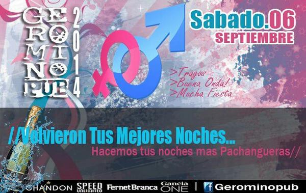 GerominoPub's tweet photo. Volvieron tus mejores noches, las mas pachangueras... #Gerominoooo http://t.co/lLeYBcN25F