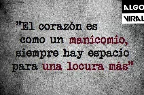 AlgoViral's tweet photo. El corazón es como un manicomio, siempre hay espacio para una locura más http://t.co/3QpES078Jn