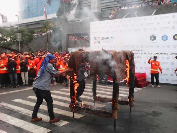 FRasahab's tweet photo. @RadioElshinta pemuda kecamatan tambora yang peduli terhadap lingkungan fhoto. latihan bersama damkar sektor tambora http://t.co/1t7MOpOKO6