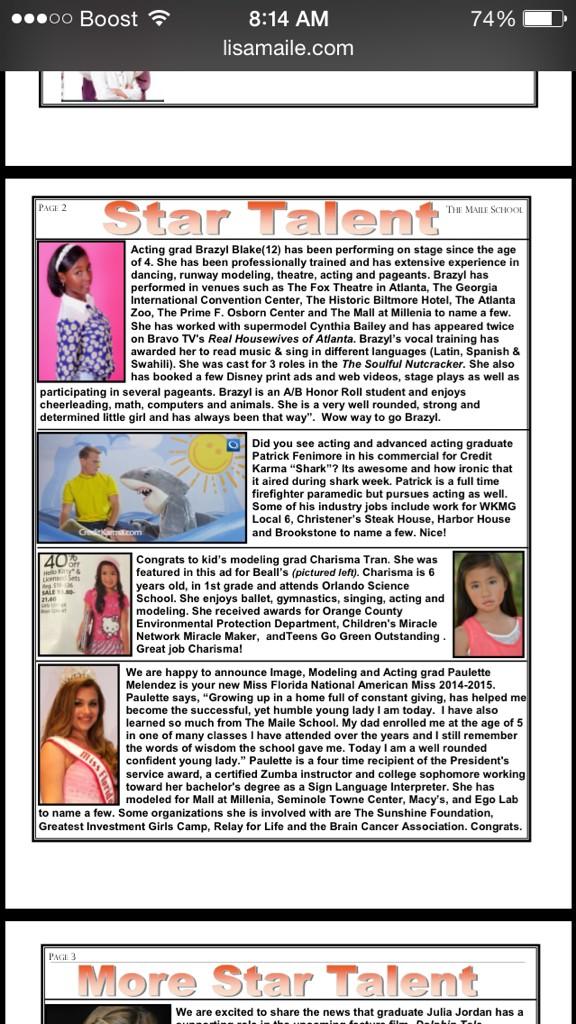 BrazzleDazzle3's tweet image. @TheMaileSchool thanks for the great feature what an honor 🙏❤️😘 #FLAcTor #KidModel 🌟TaLenT #blessedbeyondrecognition