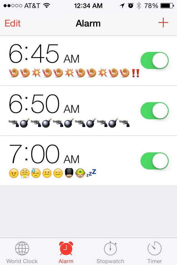 "If emojis don't wake me up for my 8am tomorrow, nothing will." -Sacajawea