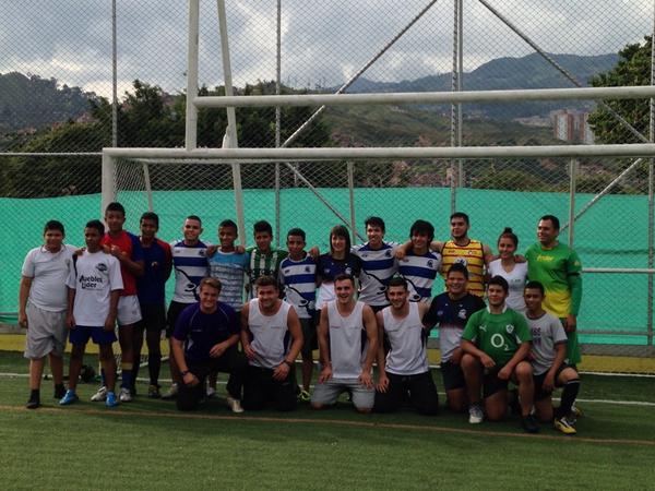Very proud of the <a href="/leedsmet/">Leeds Met</a> <a href="/Carnegie_Sport/">Carnegie School of Sport</a> students teaching rugby today <a href="/INDERMEDELLIN/">Inder Medellín</a> #DePaisEnPais2014