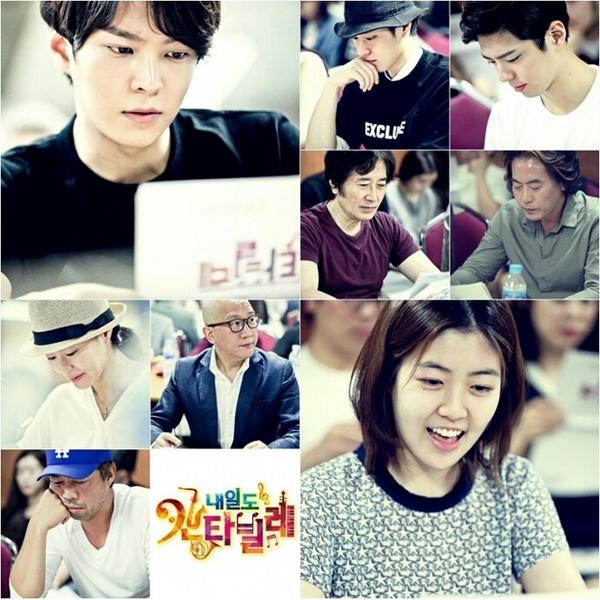 TheDramaKorea's tweet photo. Pembacaan naskah pertama drama KBS2 terbaru "Cantabile Tomorrow". Joo Won &amp; Shim Eun Kyung. http://t.co/DU98wrxC8s