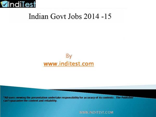 inditestcom's tweet photo. @inditestcom 

#Govt_Jobs_India  @ Inditest

http://t.co/eZvlSxFX5m http://t.co/GPixroulXj