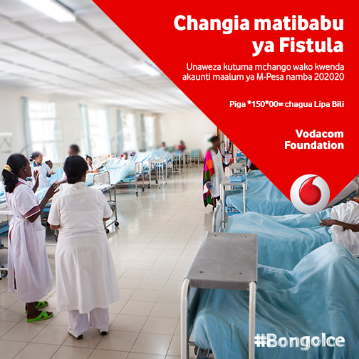VodacomTanzania's tweet photo. Wanawake 3,000 huugua Fistula nchini Tanzania kila mwaka.Kufikia sasa wanawake 2,000+ wamepatiwa matibabu.#BongoIce http://t.co/ybcPbomnCf
