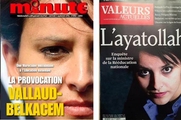 Najat Vallaud-Belkacem victime de Valeurs actuelles et Minute BwlvhKVIAAArdSA