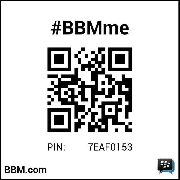#BBMme PIN: 7EAF0153
pin.bbm.com/7EAF0153