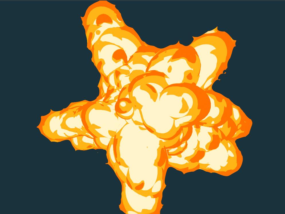 Masaya Machida A Twitteren オブジェクトベースでアニメ爆発を作る 後はコンポでグローとかすればなんとかなんだろ セルルックではないハイエンドの爆発がいい加減作りたい Http T Co 1z9oabnmtk