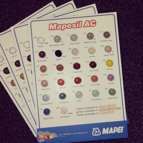 MapeiUKLtd's tweet image. @TileCouture we supply sealant sample cards so you can take it away &amp;amp; colour match. DM us if you'd like one. :)