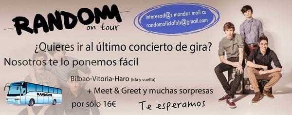 RandomOficialBB's tweet image. Aun estáis a tiempo de haceros con una plaza para el último concierto d esta primera etapa. No lo pienses y apúntate.