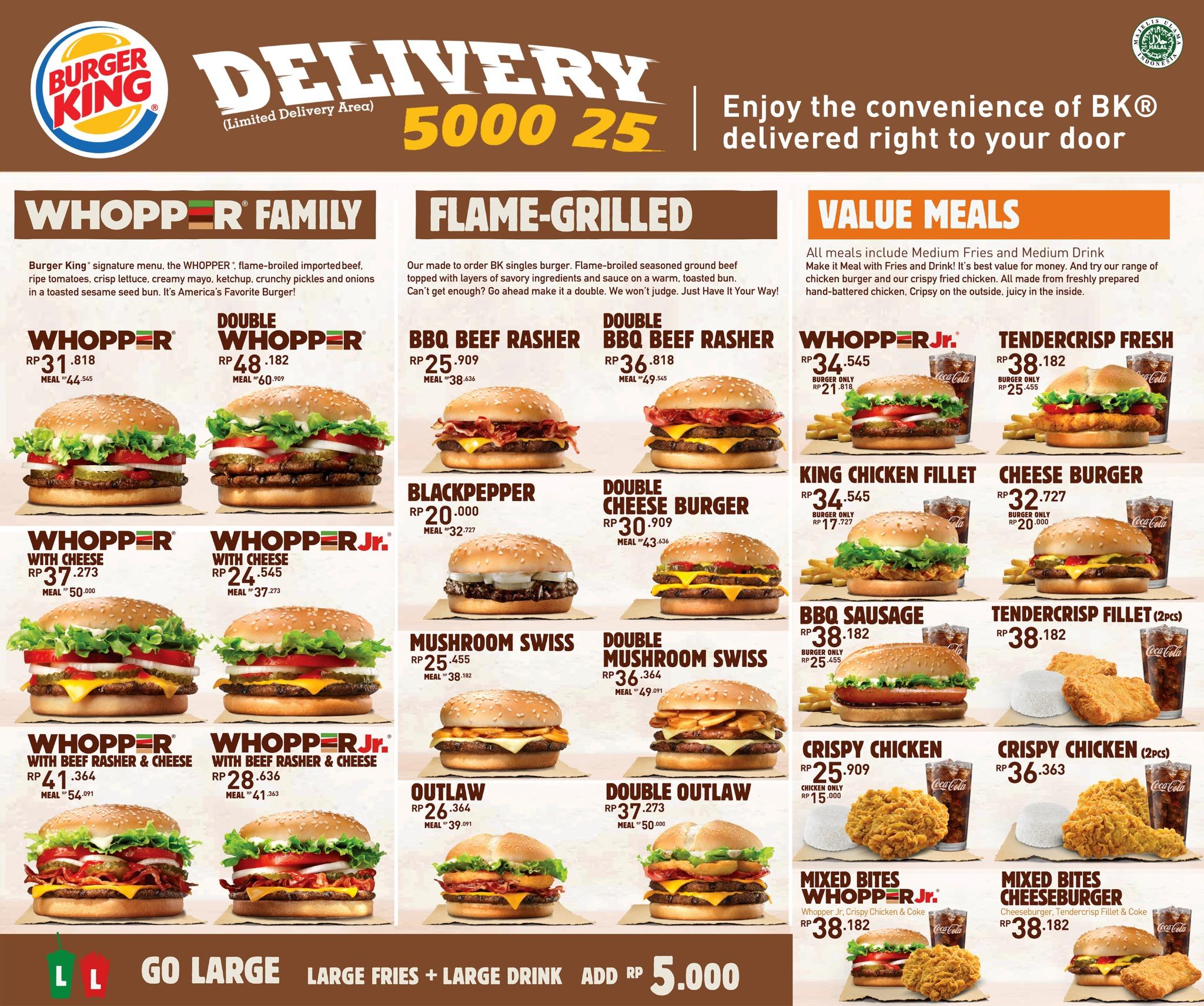 BurgerKing Indonesia on Twitter: "Kamu lapar?? Tapi malas keluar? Telpon saja ke 5000 25 .^^ # ...