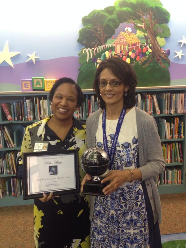fcnortheastlc's tweet photo. Congratulations to Dr. Ahuja of Northwood ES for being named the NELC's principal of the month. http://t.co/WKqZ3AbQeY