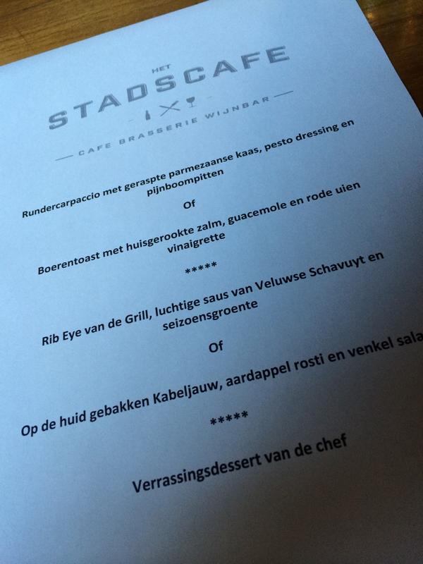BC055's tweet photo. Ons menu vanavond @HetStadscafe #Apeldoorn http://t.co/L6z6Uafui8