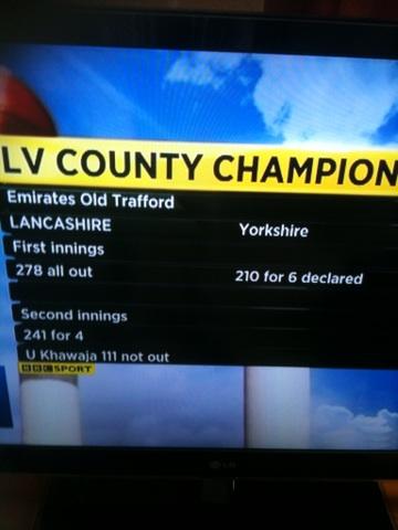 ThisChester's tweet photo. @LancsCCC - if only @bbcnw were the official scorers at the #therosesmatch http://t.co/LySwD24F0k