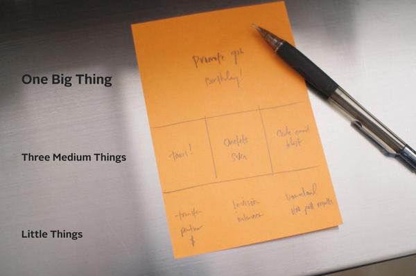 cameronmoll's tweet image. Day 2 trial of @jazer Post-it time management. Today's tasks. Let's do this. (See )
